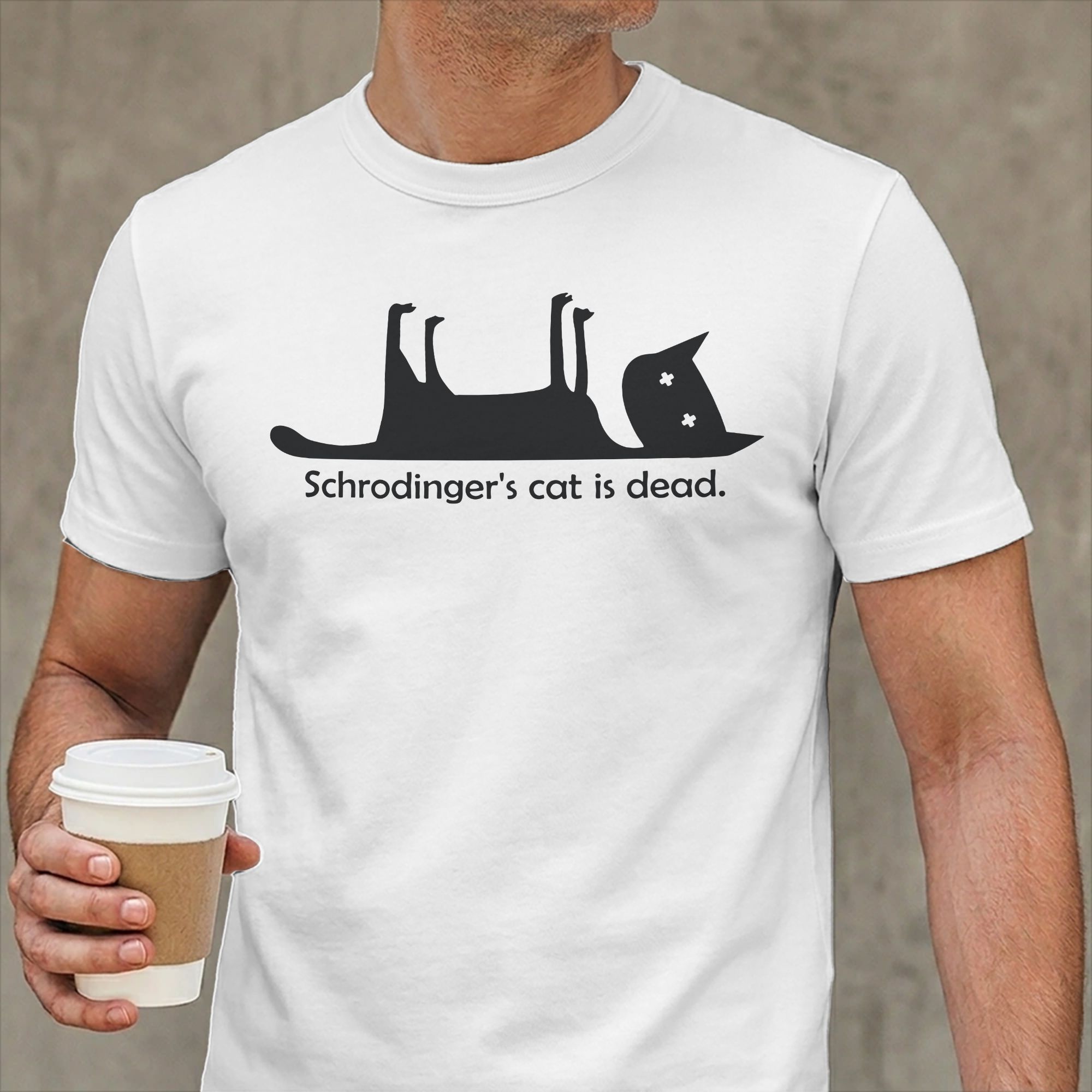 Summer Clothing Ideas Men - T-shirt Schrodinger's Cat is Dead per