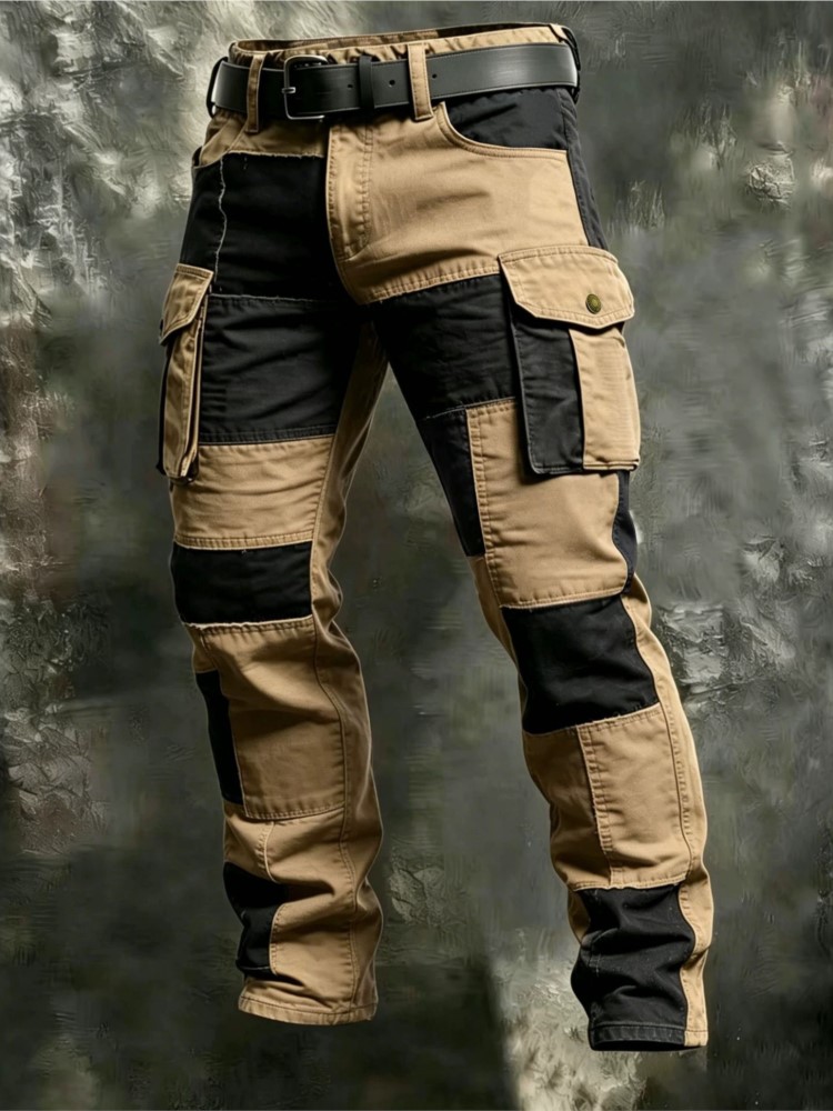 Summer Clothing Work - Pantaloni Cargo in Cotone per Uomo,