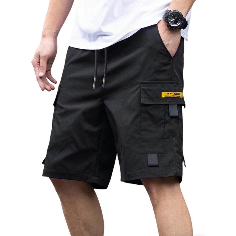Summer Clothing Work - Pantaloncini Cargo Estivi da Uomo Tinta