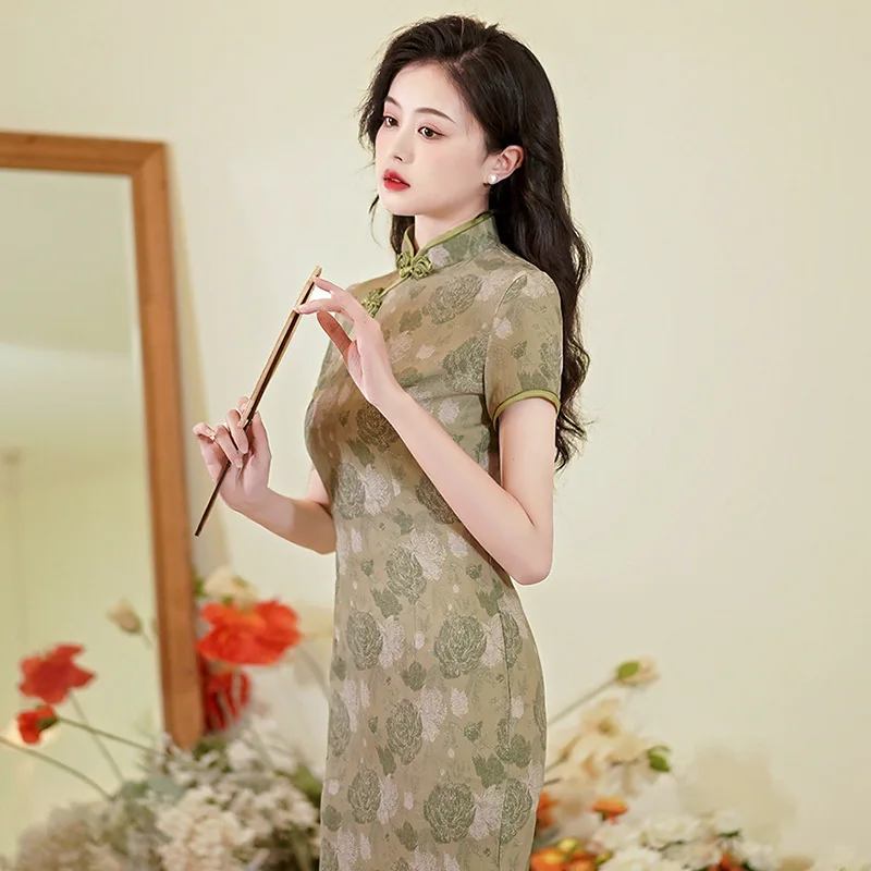 Summer Evenings Clothing - Yourqipao Estate Migliorata Cheongsam Moda Retro