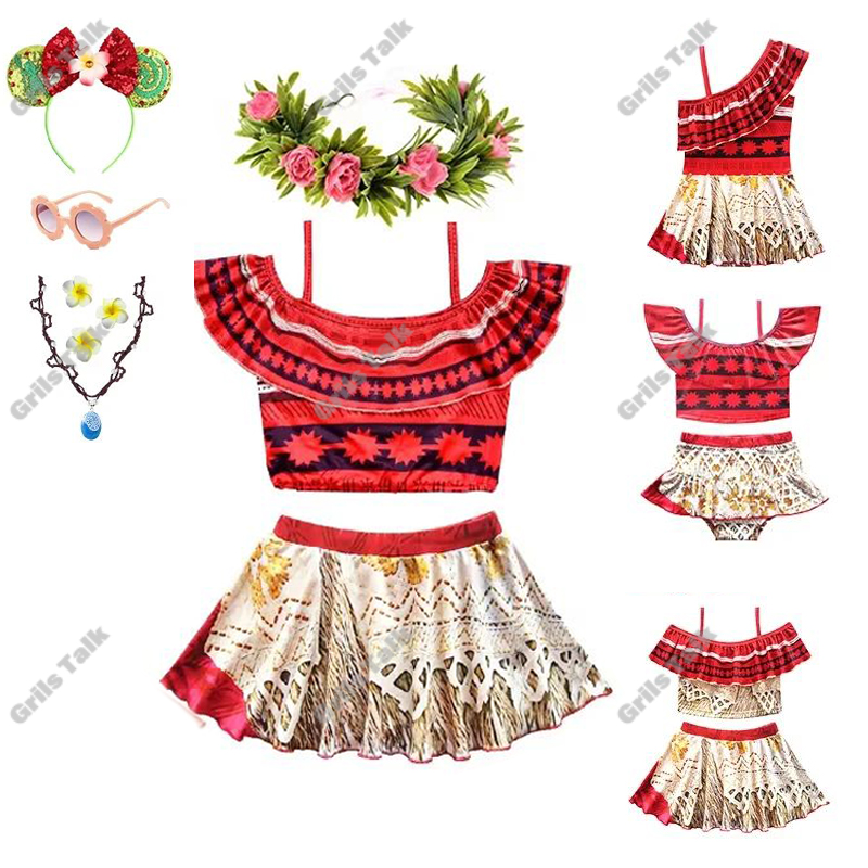 Summer Clothing For Girls - Estate Fata Principessa Moana Cosplay Costumi