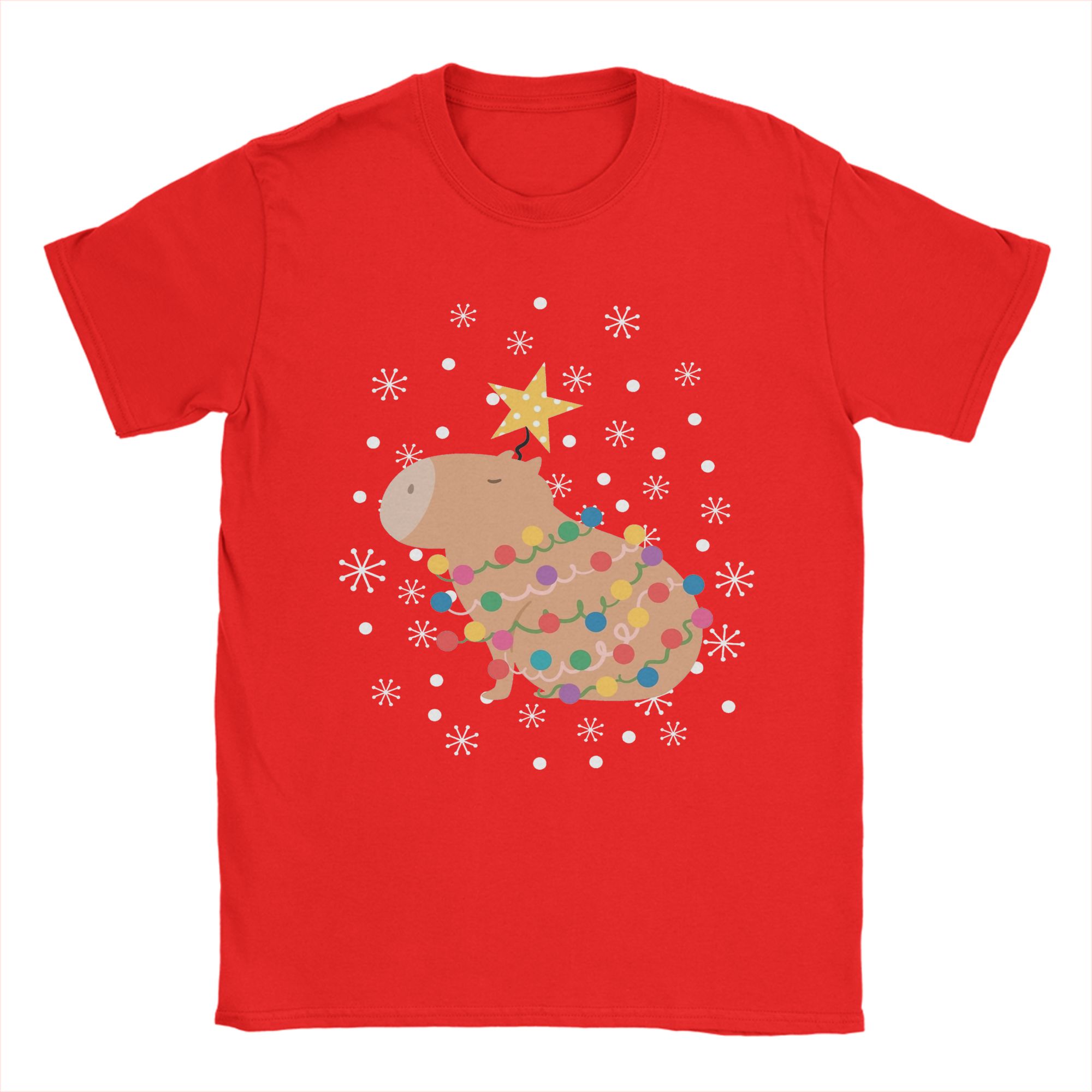 Summer Clothing Ideas Men - Capybara T-shirt albero di Natale per