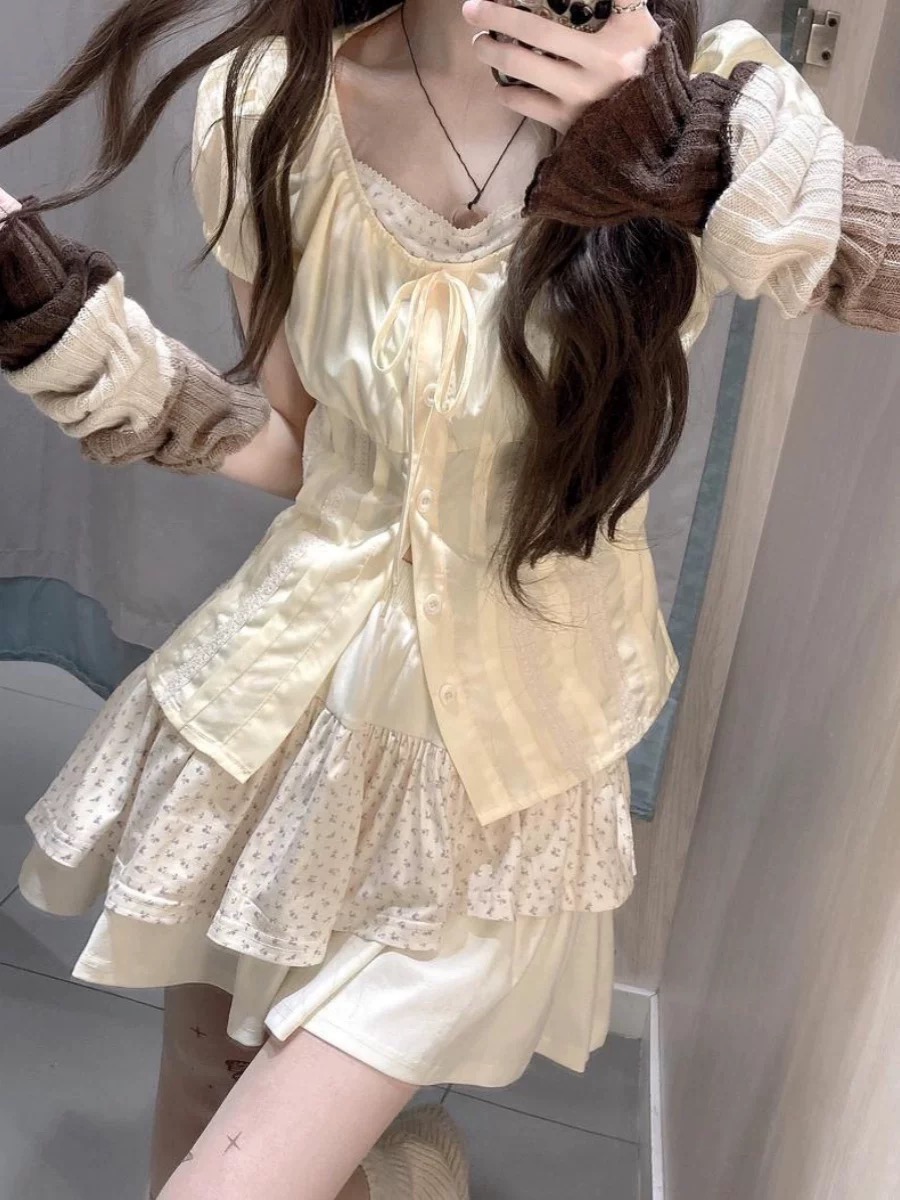 Summer Clothing For Girls - Completo Floreale Due Pezzi da Donna