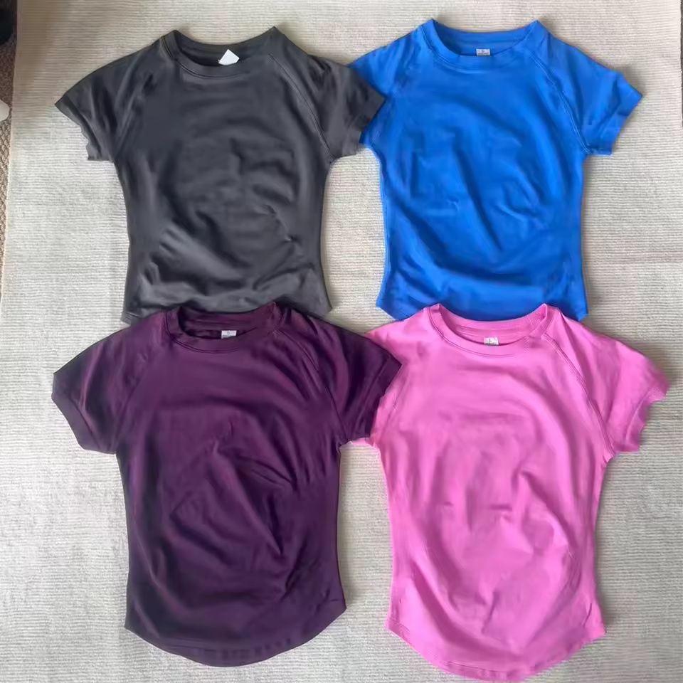 Summer Yoga Clothing - Maglietta Sportiva da Donna a Maniche