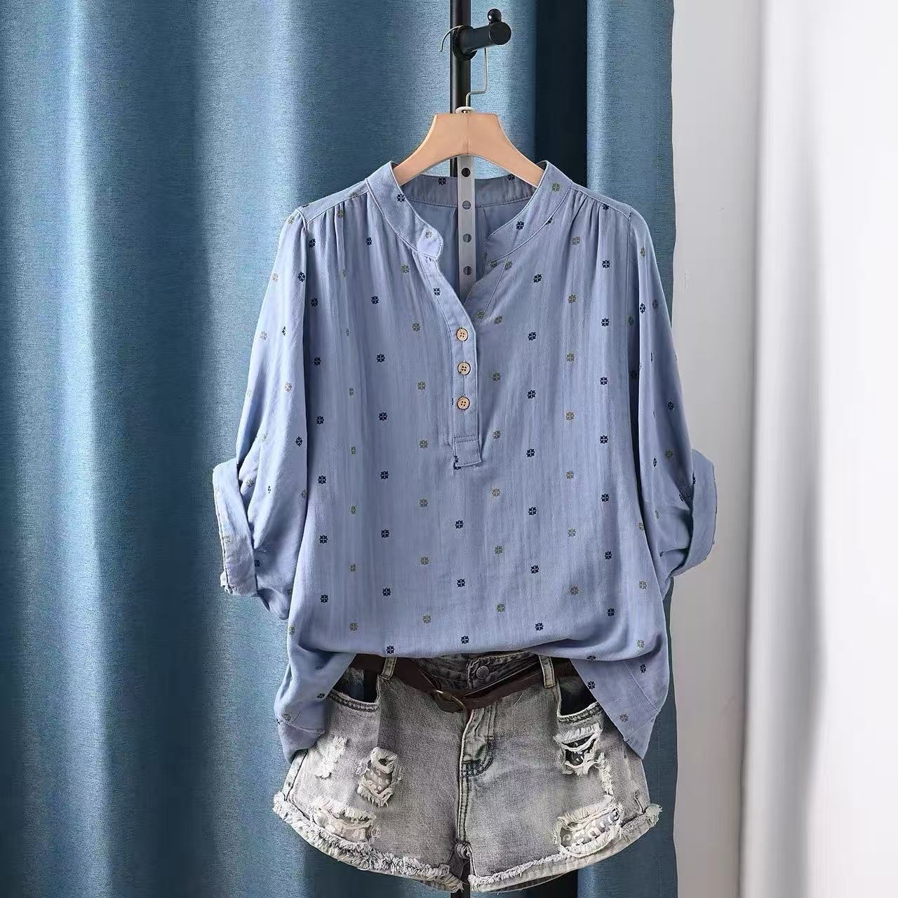 Summer Clothing Japan - Camicetta da donna 2026 in cotone