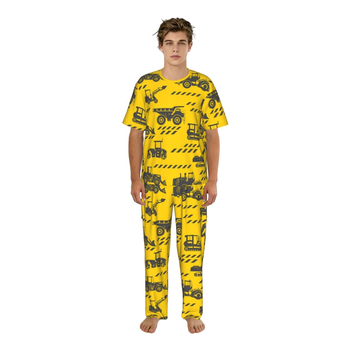 Summer Clothing Long Sleeve - Pigiama da Uomo con Maniche Corte